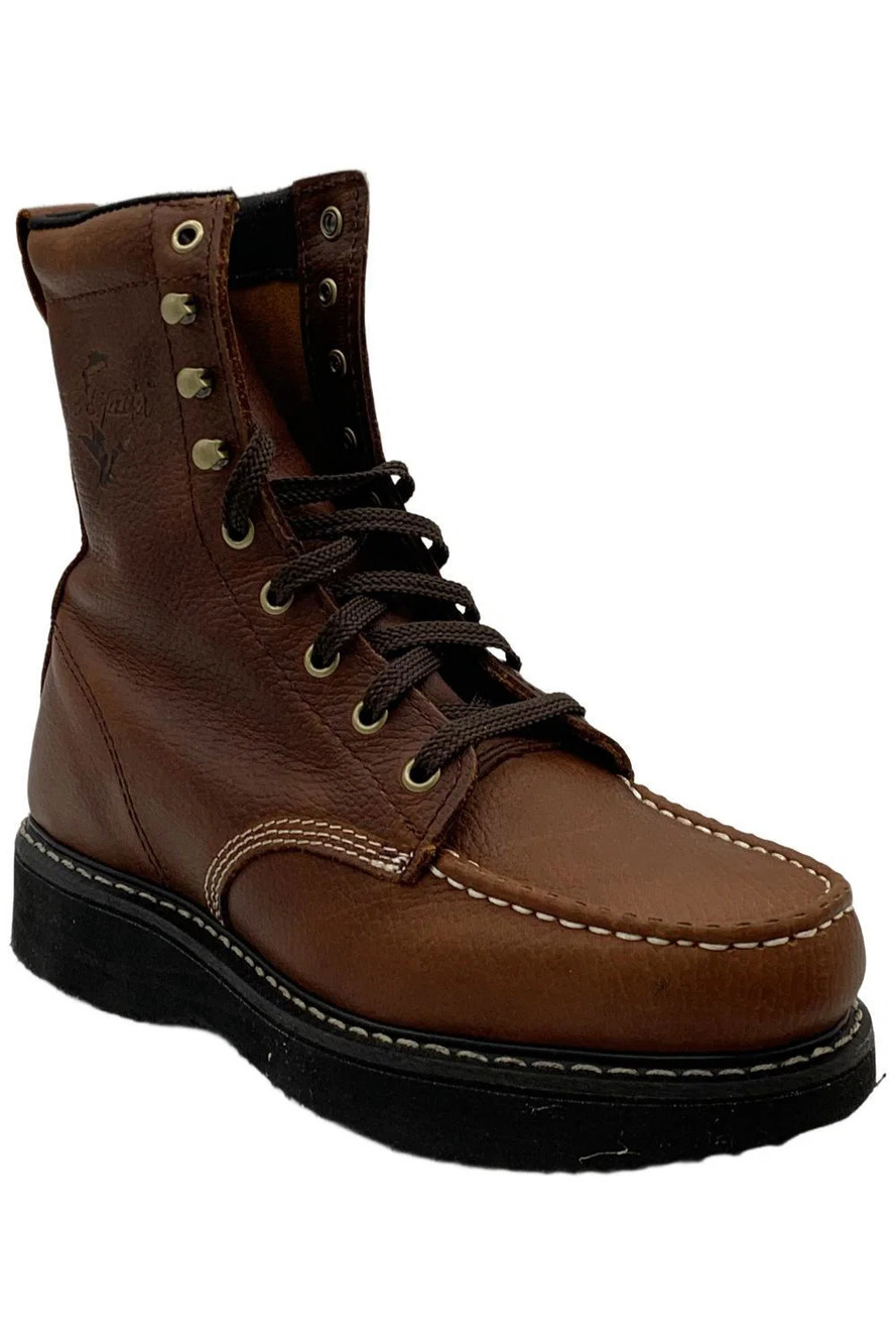 Fin & Feather Men's 8" Lace-Up Leather Boots brown - E